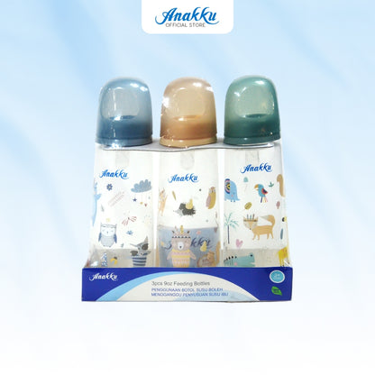 Anakku PP Feeding Bottle Botol Susu - 8oz x 3 (250ml) (Boy) 173-043