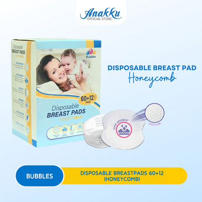 BUBBLES Disposable Breastpads Honeycomb | Pelapik Payudara Pakai Buang Honeycomb