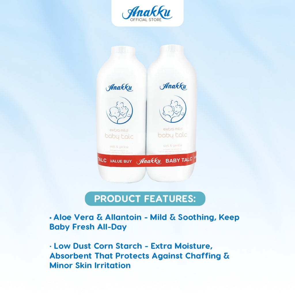 [Exclusive Combo] Anakku Newborn Baby Skincare Bundle Packs Baby Talcum Powder Lotion Losyen Bayi AKBD0003