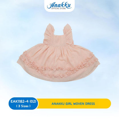 ANAKKU Girls Woven Dress | Gaun Tenunan Bayi Perempuan (1 yrs to 3 yrs) - EAK1182-4 (01 - 06)