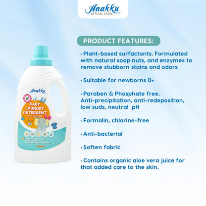 [Exclusive Combo] Anakku Detergent With Softener (2L) With Anakku Detergent With Softener Refill Pack + FREE 100ml AKBD0