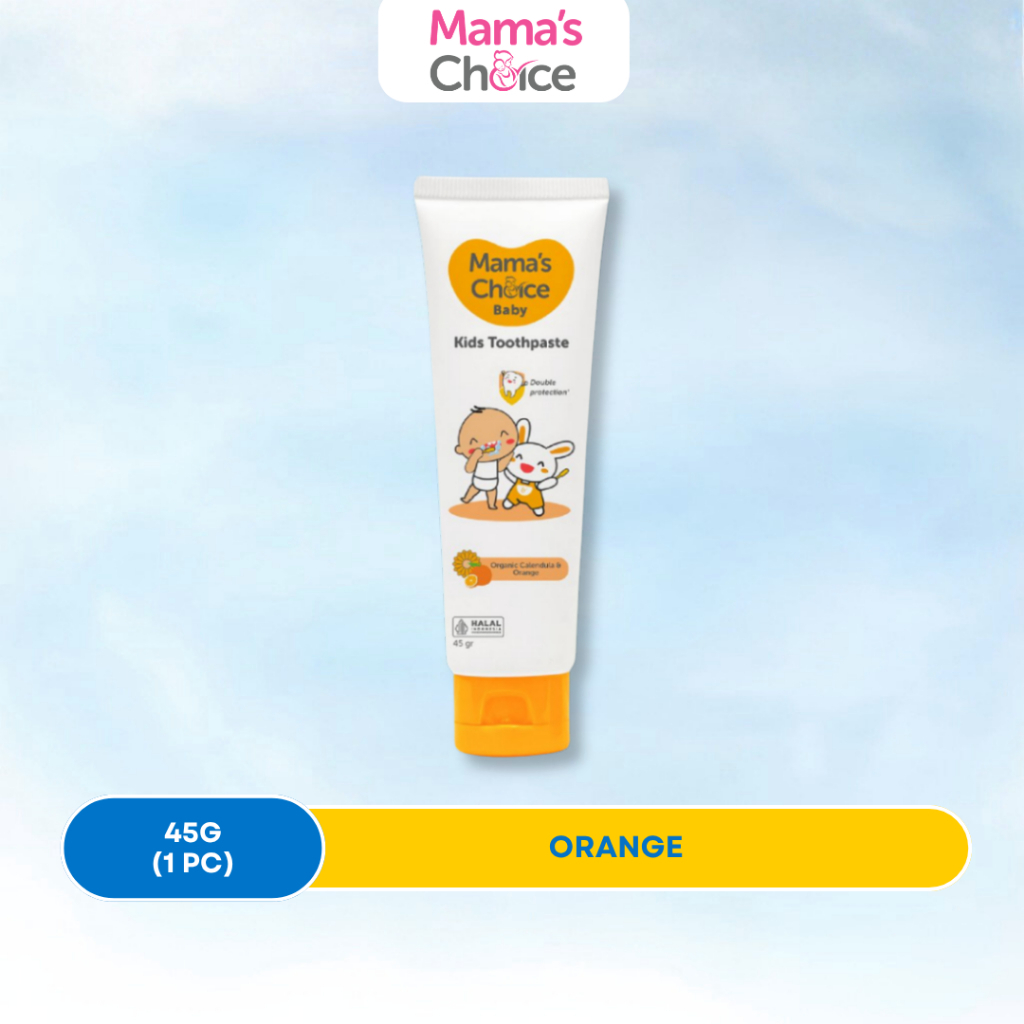 Mama's Choice Kids Toothpaste | Ubat Gigi Kanak2 - 45g Fluoride Free Safe to Swallow