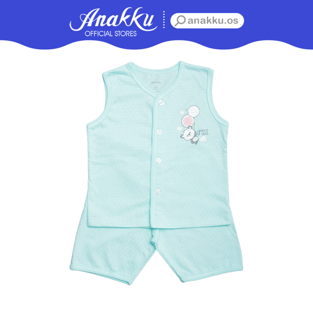 Anakku [0-12M] Newborn Baby Boy Jacquard Clothing Suit Set Baju Bayi Lelaki EAK862-2
