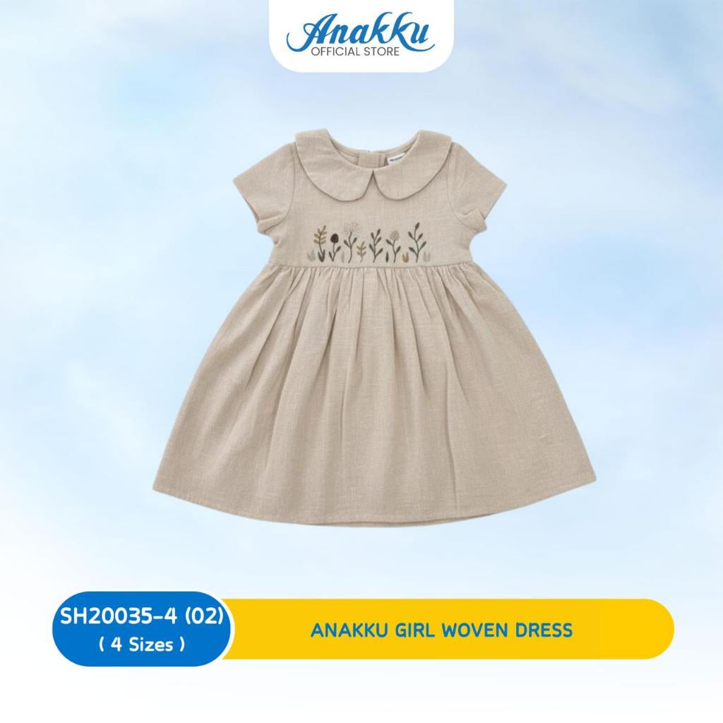 ANAKKU GIRLS WOVEN DRESS WITH COLOR (1 yrs to 4 yrs) SH250035-4 (01 to 08)