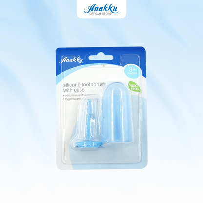 Anakku Baby Training Silicone Toothbrush Gum Massage Berus Gigi Latihan Bayi Anakku dengan Urutan Gusi Silicone 164-025
