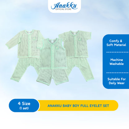 Anakku Newborn Set Baju Lubang Bayi Lelaki [0-18 Mths]