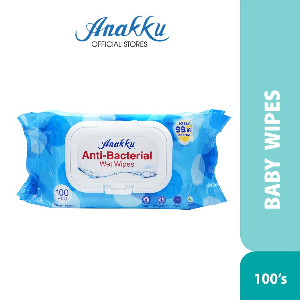 [BUNDLE DEAL] Anakku Baby Wipes Wet Tissue (Anti-Bacterial) | Tisu Basah Bayi (100's x 5) WT100-AB-5