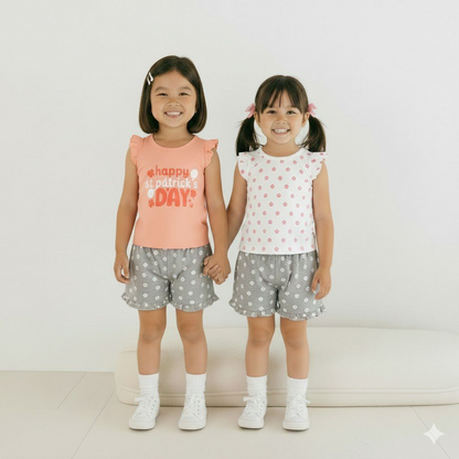 Anakku Girl Combo set (2 x Tops, 1 Short) - EAK1165-2