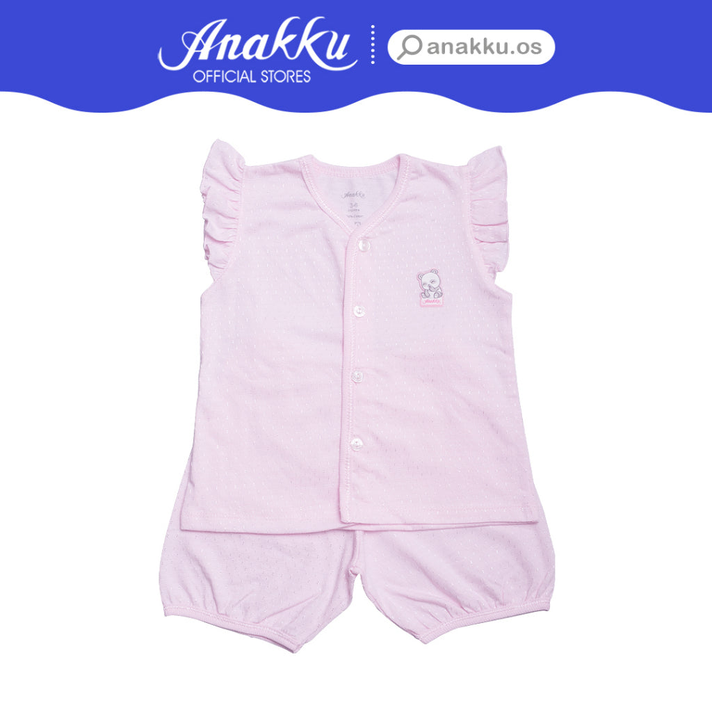 Anakku [0-12M] Newborn Baby Girl Jacquard Clothing Suit Set Baju Bayi Perempuan EAK864-2