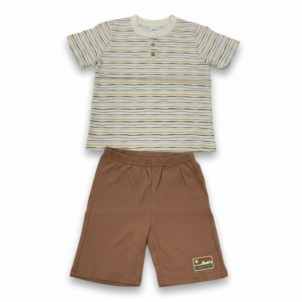 ANAKKU Boys Suit - Top & Bottom | Set Baju Kanak2 Lelaki - Baju & Seluar (1yr to 3yrs) EAK1170-4 (11 TO 18)