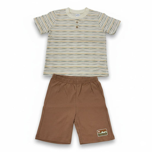 ANAKKU Boys Suit - Top & Bottom | Set Baju Kanak2 Lelaki - Baju & Seluar (1yr to 3yrs) EAK1170-4 (11 TO 18)