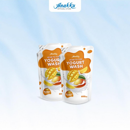 ANAKKU Baby Head To Toe Yogurt Body Wash Baby Bath Refill Pack Sabun Mandian Bayi - 2/4/6 packs
