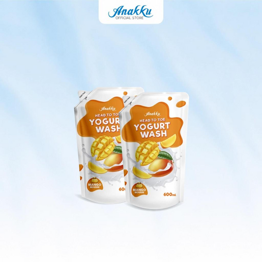 ANAKKU Baby Head To Toe Yogurt Body Wash Baby Bath Refill Pack Sabun Mandian Bayi - 2/4/6 packs
