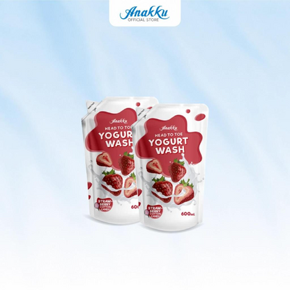 ANAKKU Baby Head To Toe Yogurt Body Wash Baby Bath Refill Pack Sabun Mandian Bayi - 2/4/6 packs
