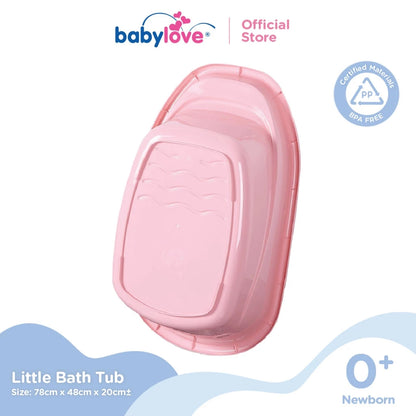 Babylove NEW Little Lagoon Bath Tub – Polypropylene (PP) | 78x48x20cm | White/Green/Pink