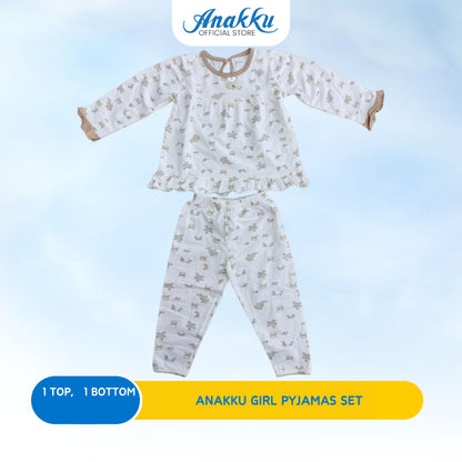 ANAKKU Girls Knit Pyjama/Dress | Set Baju/Gaun Tidur Kanak2 Perempuan (1yr-3yr) EAK1168-4(01 to 03), EAK1169-4(01 to 02)
