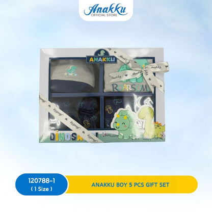 Anakku Newborn Baby Boy/Girl Pyjamas Gift Set | Set Hadiah Baju Tidur Bayi [5pcs/set] [0-6 Months] 120788-1, 120789-1