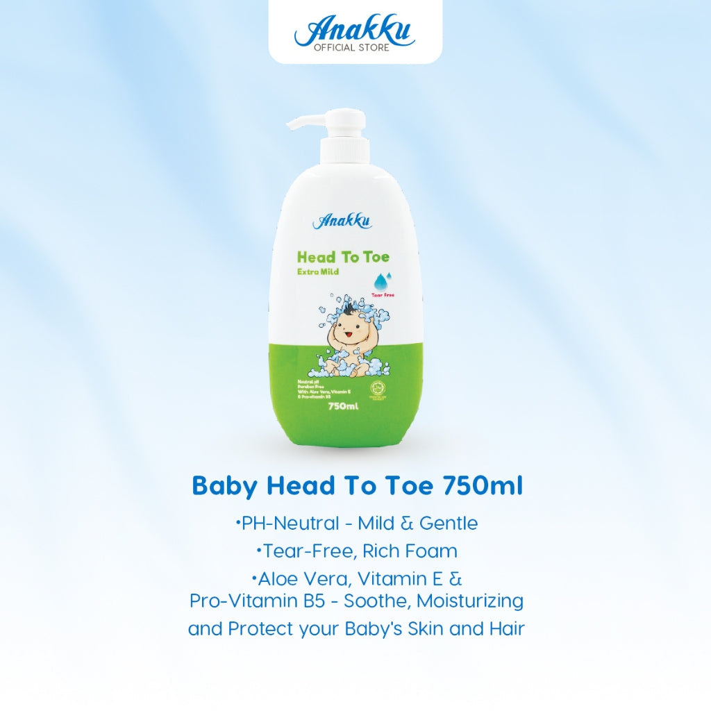 [Exclusive Combo] Anakku Baby Daily Essentials Pack Baby Wipes Head To Toe Lotion Talcum Powder Nappy Cream AKNBB001