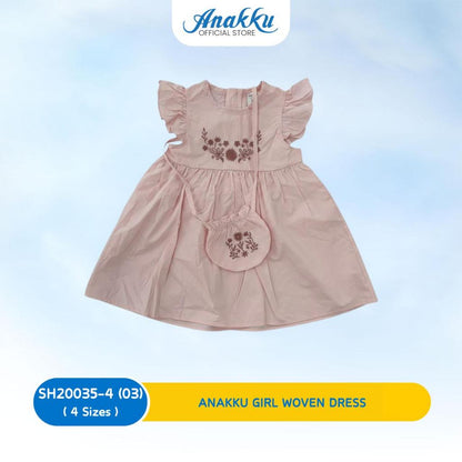 ANAKKU GIRLS WOVEN DRESS WITH COLOR (1 yrs to 4 yrs) SH250035-4 (01 to 08)