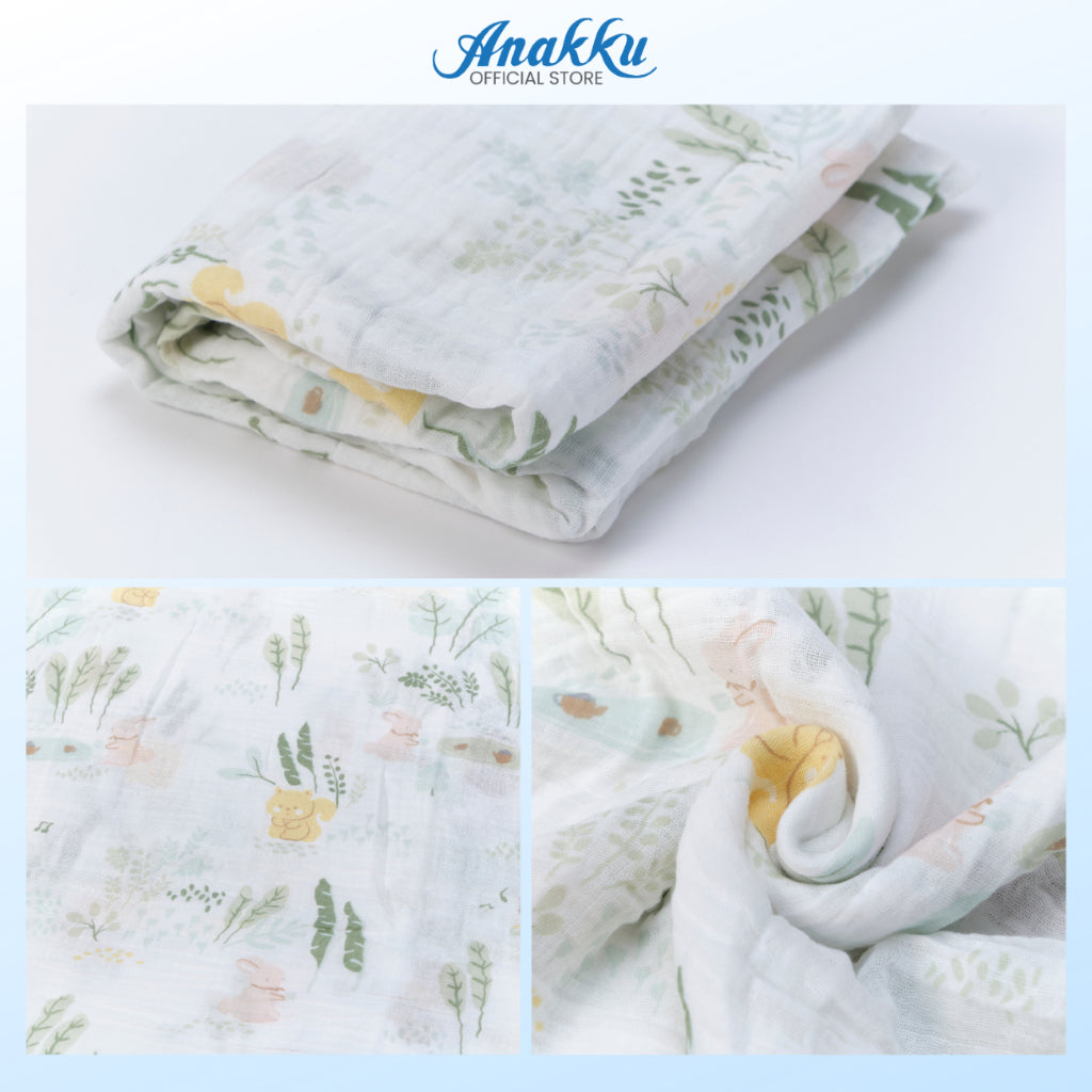 ANAKKU SELIMUT MUSLIN SATU HELAI (120CM × 120CM)