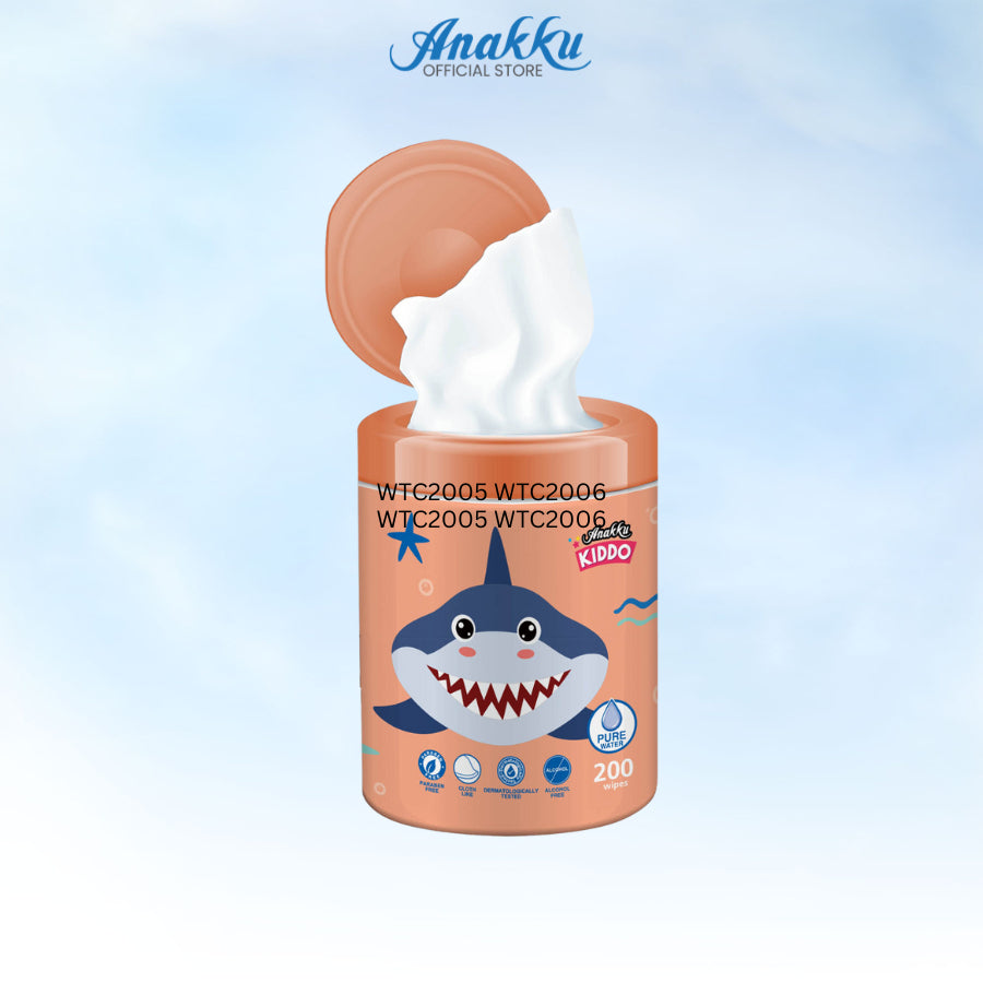 Anakku Kiddo Character Wipes Canister 200's WTC2005