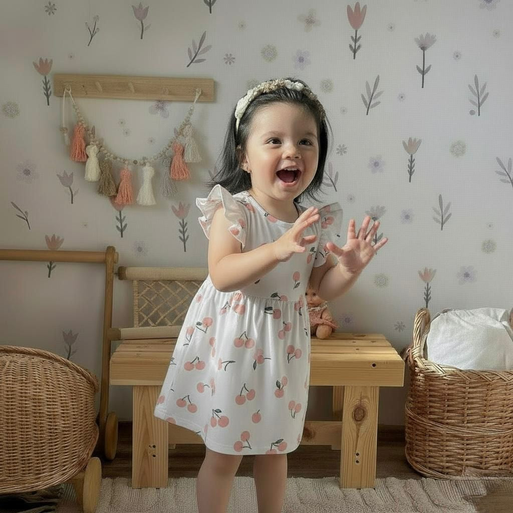 ANAKKU GIRLS KNIT DRESS -SHORT SLV OR NO SLEEVE( 2 yr to 5 yrs) TGD15-01 (001-006)