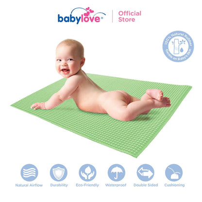Alas Katil Getah Premium Berisi Udara | Air-Filled Rubber Cot Sheet (Biasa / XL) (60x45cm / 90x60cm)