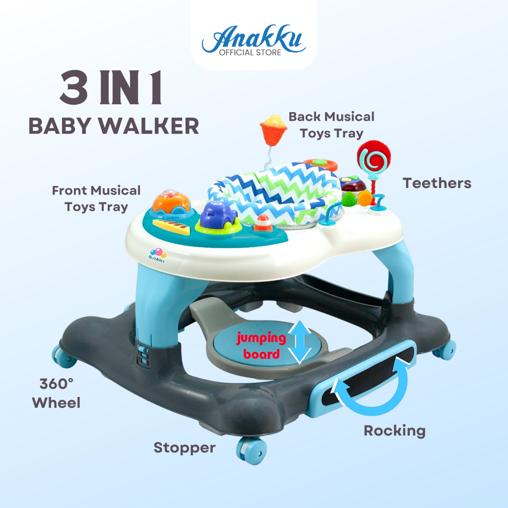 Bubbles 3 in 1 Baby Walker - BUE2023 BUE2025 BUE2026