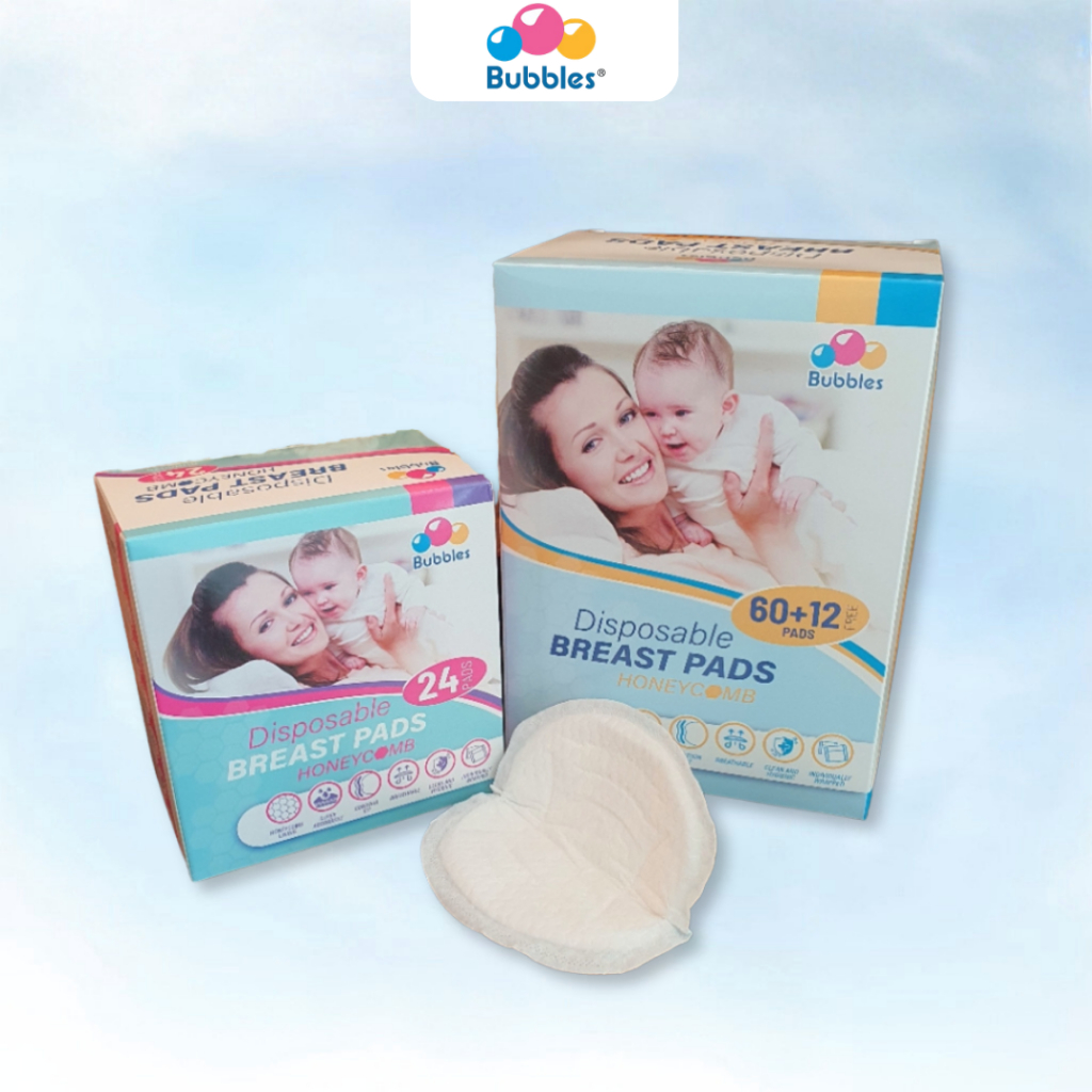 BUBBLES Disposable Breastpads Honeycomb | Pelapik Payudara Pakai Buang Honeycomb