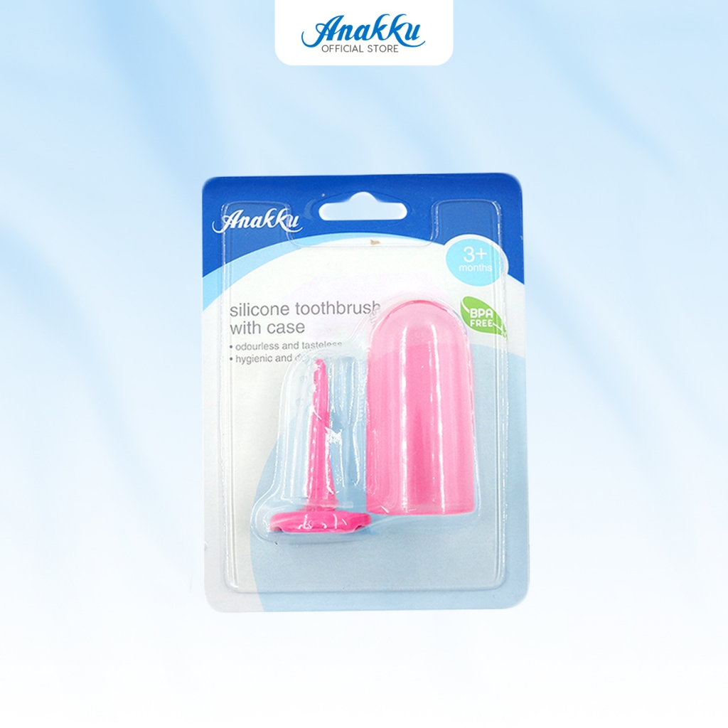 Anakku Baby Training Silicone Toothbrush Gum Massage Berus Gigi Latihan Bayi Anakku dengan Urutan Gusi Silicone 164-025