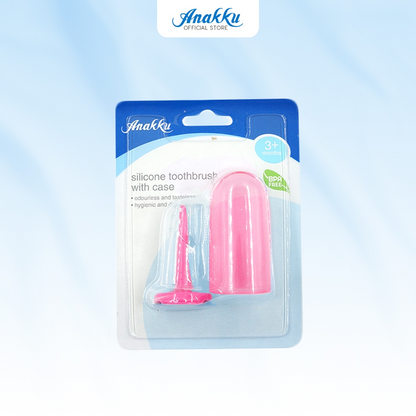 Anakku Baby Training Silicone Toothbrush Gum Massage Berus Gigi Latihan Bayi Anakku dengan Urutan Gusi Silicone 164-025
