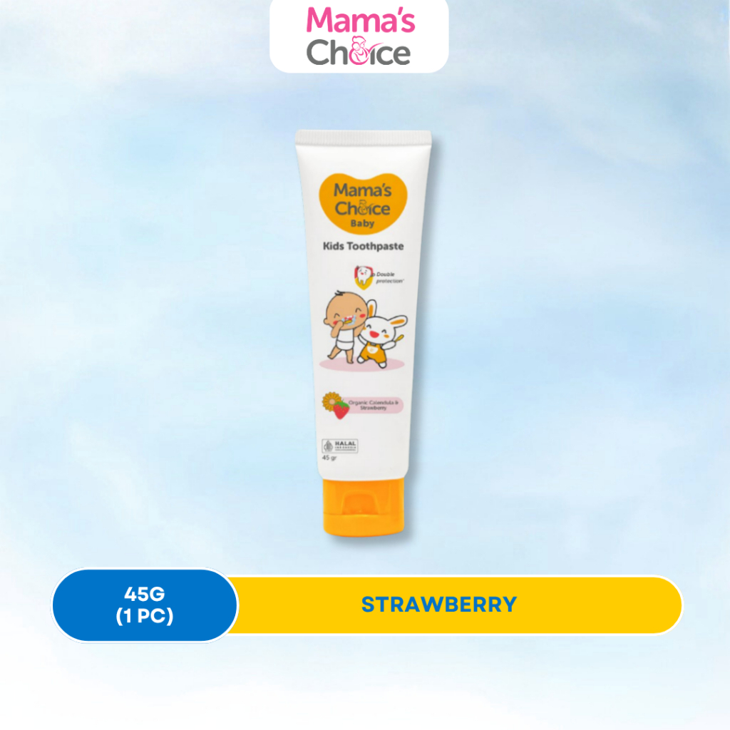Mama's Choice Kids Toothpaste | Ubat Gigi Kanak2 - 45g Fluoride Free Safe to Swallow