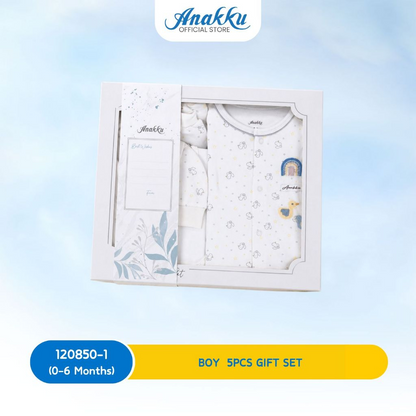 Anakku Newborn Baby Boy/Girl Rompers Gift Set | Set Hadiah Baju Romper Bayi [5pcs/set] [0-6 Months]