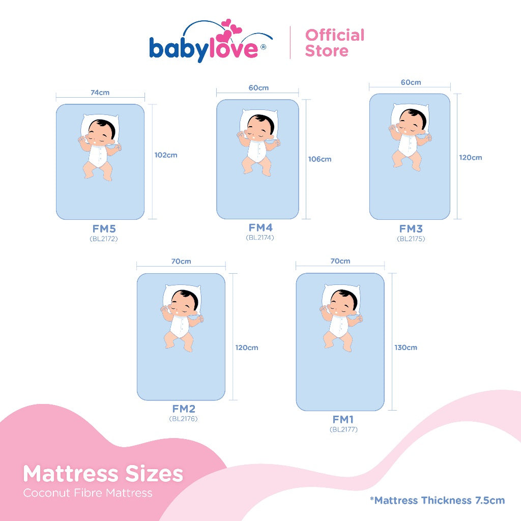 Babylove 100% Natural Coconut Fibre Mattress