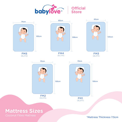 Babylove 100% Natural Coconut Fibre Mattress