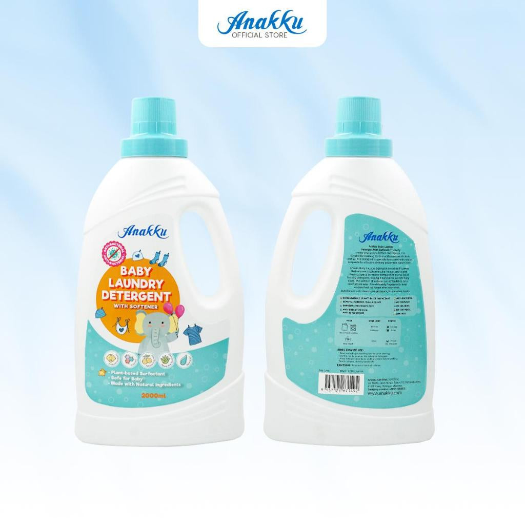 [Exclusive Combo] Anakku Detergent With Softener (2L) With Anakku Detergent With Softener Refill Pack + FREE 100ml AKBD0