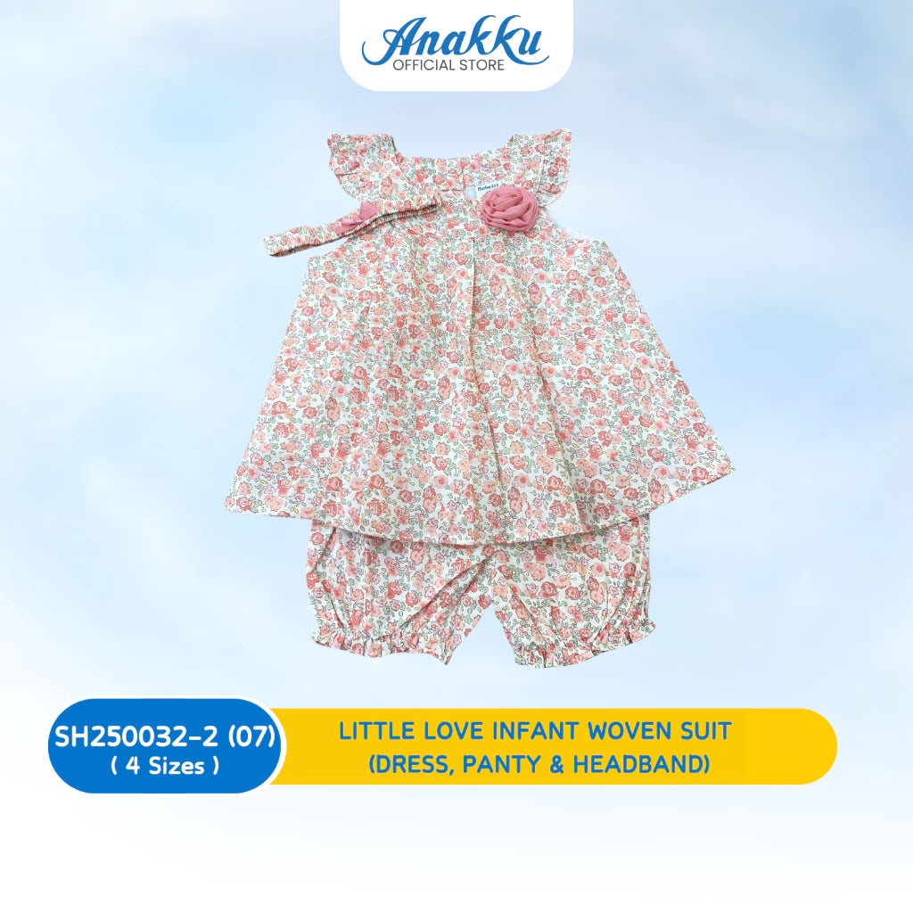 ANAKKU INFANT WOVEN SUIT (DRESS, PANTY & HEADBAND) 0-24 Months - SH250032-2