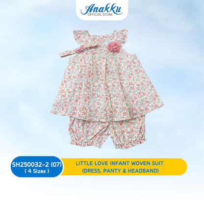 ANAKKU INFANT WOVEN SUIT (DRESS, PANTY & HEADBAND) 0-24 Months - SH250032-2