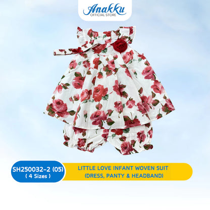 ANAKKU INFANT WOVEN SUIT (DRESS, PANTY & HEADBAND) 0-24 Months - SH250032-2