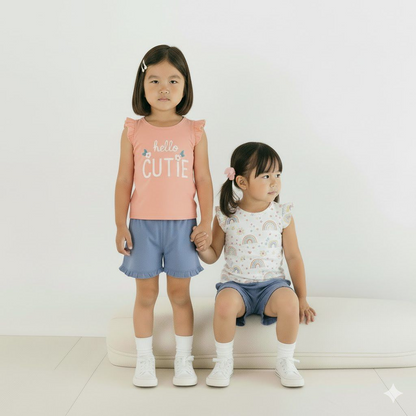 Anakku Girl Combo set (2 x Tops, 1 Short) - EAK1165-2