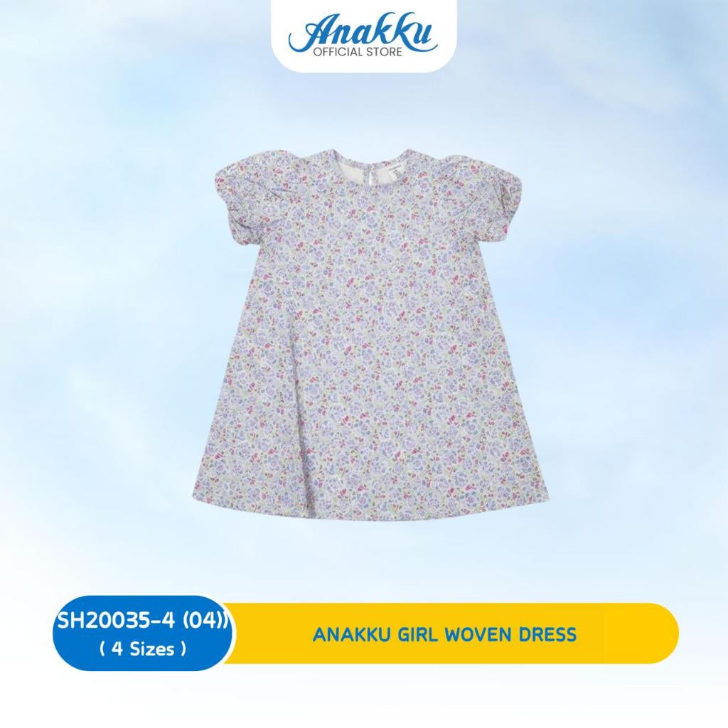 ANAKKU GIRLS WOVEN DRESS WITH COLOR (1 yrs to 4 yrs) SH250035-4 (01 to 08)