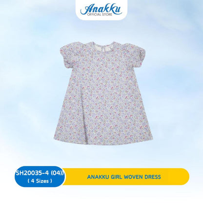 ANAKKU GIRLS WOVEN DRESS WITH COLOR (1 yrs to 4 yrs) SH250035-4 (01 to 08)