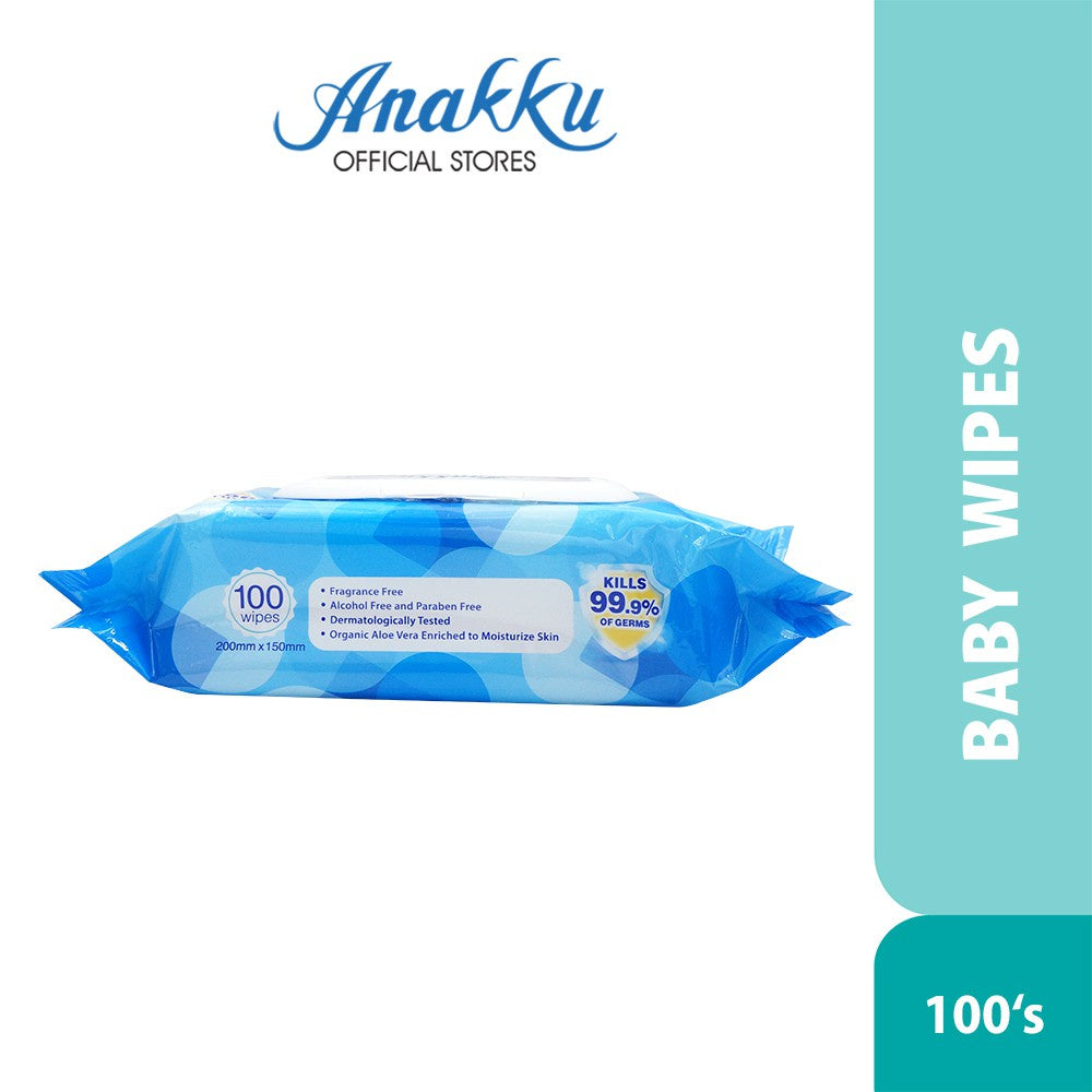 [BUNDLE DEAL] Anakku Baby Wipes Wet Tissue (Anti-Bacterial) | Tisu Basah Bayi (100's x 5) WT100-AB-5