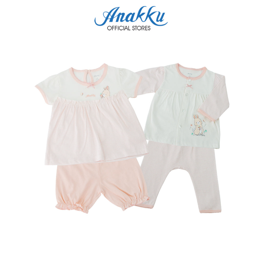 Anakku [0-12M] Newborn Baby Girl Clothing Suit Set Baju Bayi Perempuan EAK860-2