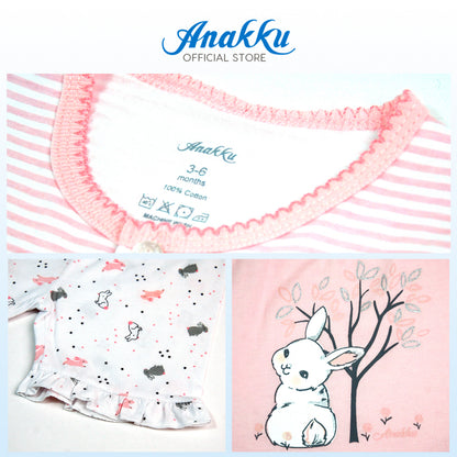 Anakku [0-12M] Baby Girl Newborn Suit Set Baju Bayi Perempuan EAK935