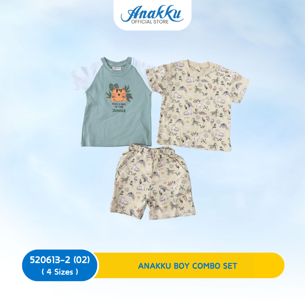 ANAKKU Baju Baby Boy Kids Clothes Knit Combo 2 TOP & 1 BOTTOM (6-24MONTHS) - 520613-2 (01-05)