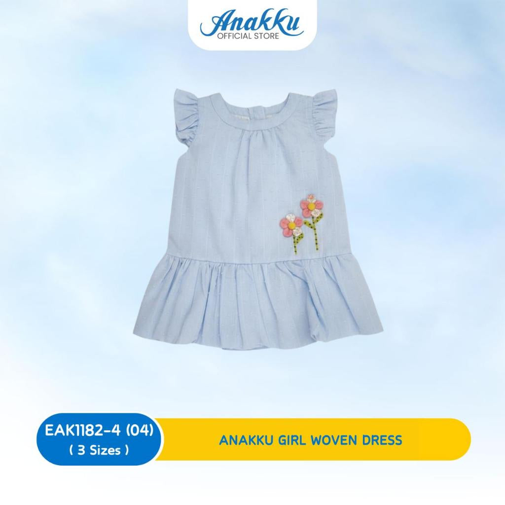 ANAKKU Girls Woven Dress | Gaun Tenunan Bayi Perempuan (1 yrs to 3 yrs) - EAK1182-4 (01 - 06)