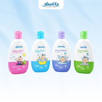 Anakku Baby Bath Extra Mild HEAD TO TOE (200ml) | Sabun Mandian Bayi HEAD TO TOE HTT200