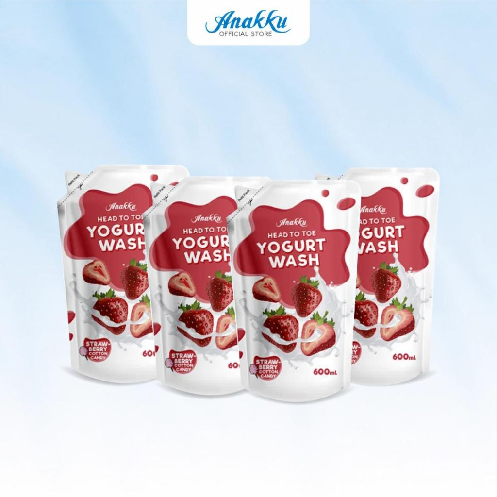 ANAKKU Baby Head To Toe Yogurt Body Wash Baby Bath Refill Pack Sabun Mandian Bayi - 2/4/6 packs