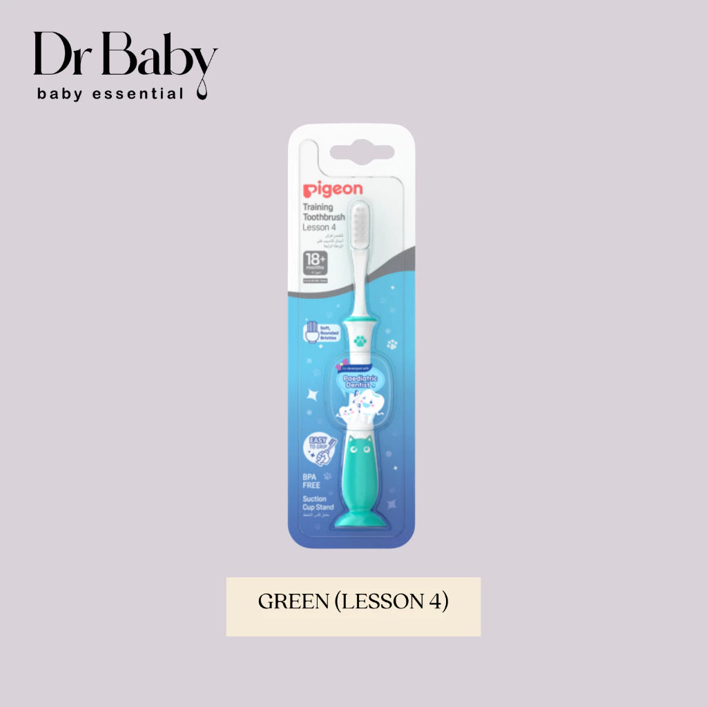 Pigeon Berus Gigi Latihan Bayi Training Toothbrush Siri Pigeon Lesson 3 Untuk Bayi 12-18 Bulan 8-20 Gigi Susu Bebas BPA